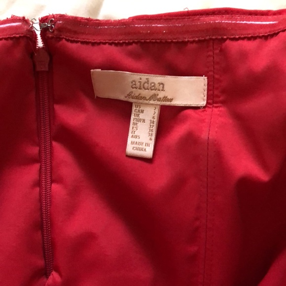 high-low scarlet red Aiden Mattox dress - Picture 5 of 6